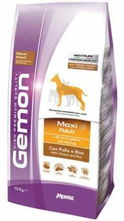 GEMON CANE MAXI ADULT POLLO E RISO KG.15