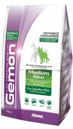 GEMON CANE MEDIUM ADULT AGNELLO E RISO KG.15