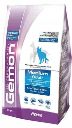 GEMON CANE MEDIUM ADULT TONNO E RISO KG.15