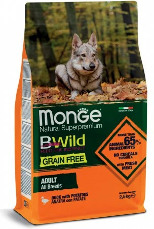 MONGE BWILD CANE ALL BREEDS ADULT GRAIN FREE ANATRA PATATE KG 12 -cibo per cani negozio MONGE20BWILD20ALL20BREEDS20ADULT20ANATRA20PATATE20KG2012 450x450 1