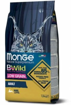 MONGE BWILD GATTO ADULTO LEPRE KG 1,5