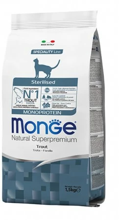 MONGE GATTO STERILISED MONOPROTEICO TROTA KG.10