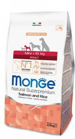 MONGE MINI ADULT SALMONE E RISO KG.7.5