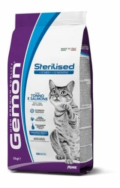 GEMON GATTO SECCO STERILIZED KG. 7 Tonno E Salmone