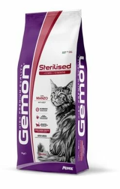 GEMON GATTO SECCO STERILIZED KG. 7 Manzo