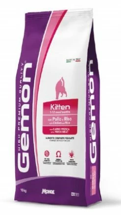 GEMON GATTO SECCO KITTEN KG. 10 Pollo E Riso