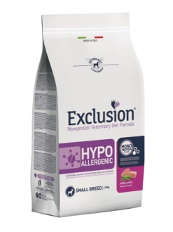 EXCLUSION HYPOALLERGENIC MAIALE E PISELLI ADULT SMALL BREEDS KG 2