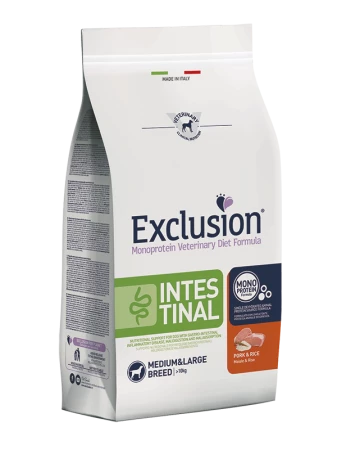 EXCLUSION INTESTINAL MAIALE E RISO ADULT MEDIUM&LARGE BREED KG 2 3 EXCLUSION INTESTINAL MAIALE E RISO ADULT MEDIUM&LARGE BREED KG 2