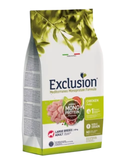 EXCLUSION MEDITERRANEO NOBLE GRAIN ADULT POLLO LARGE BREED KG 12