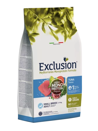EXCLUSION MEDITERRANEO NOBLE GRAIN ADULT TONNO SMALL BREED KG 2 3 EXCLUSION MEDITERRANEO NOBLE GRAIN ADULT TONNO SMALL BREED KG 2