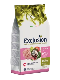 EXCLUSION MEDITERRANEO NOBLE GRAIN PUPPY POLLO LARGE BREED KG 12